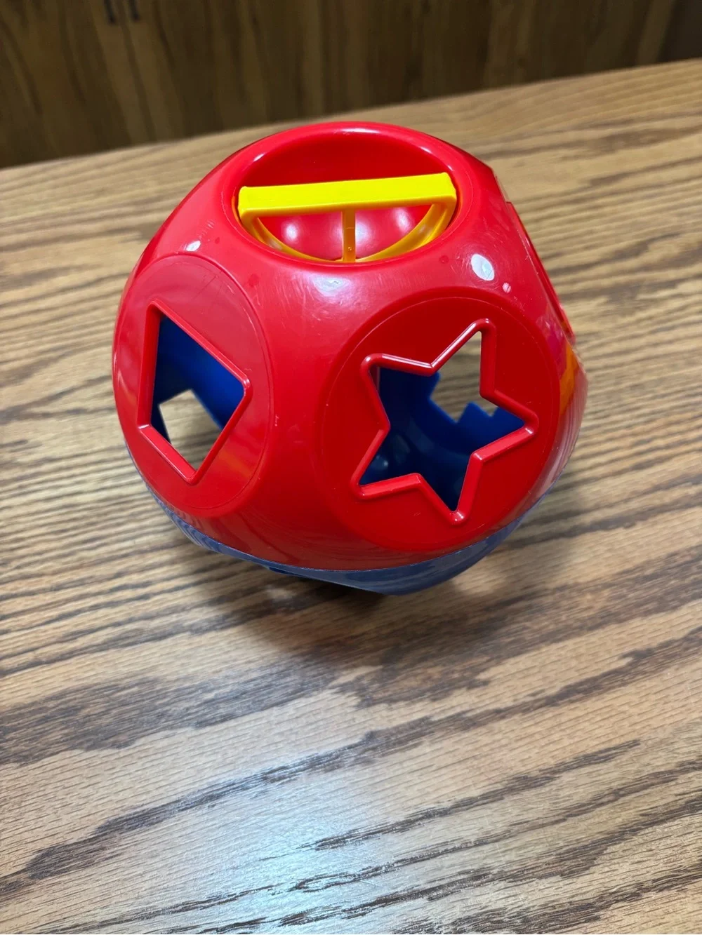 TUPPERWARE Toys Shape O Ball Blue Red Yellow Shapes Sorter Missing Shape 9